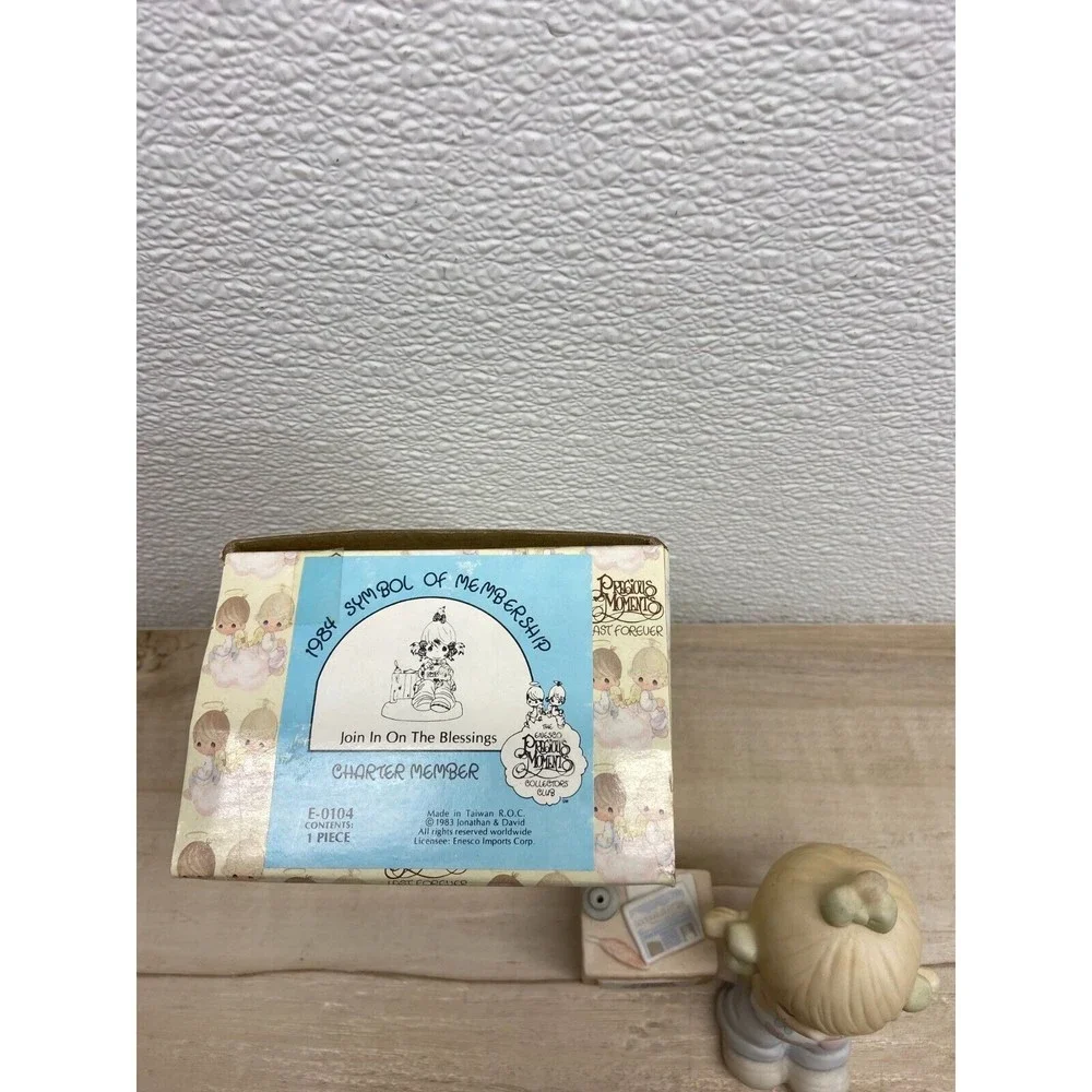 Vtg 1983 Enesco Precious Moments Join On The Blessings Porcelain Figurine